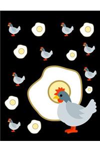 Chicken And Eggs Notebook Journal 150 Page College Ruled Pages 8.5 X 11