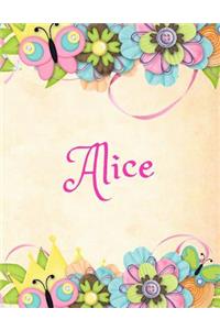 Alice: Personalized Name Journal Composition Notebook