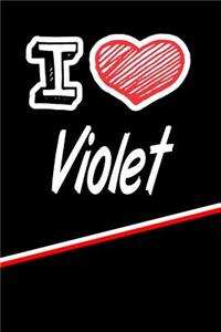 I Love Violet: Blood Sugar Diet Diary Journal Log Featuring 120 Pages 6x9