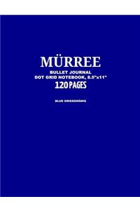 Murree Bullet Journal, Blue Griesgramig, Dot Grid Notebook, 8.5