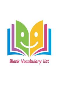 Blank Vocabulary list