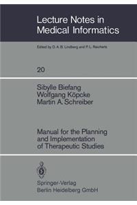 Manual for the Planning and Implementation of Therapeutic Studies