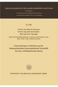 Untersuchungen Zur Bestimmung Des Zeitstandverhaltens Thermoplastischer Kunststoffe Bei Zug- Und Biegebeanspruchung