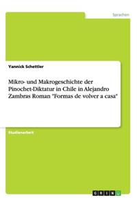 Mikro- und Makrogeschichte der Pinochet-Diktatur in Chile in Alejandro Zambras Roman Formas de volver a casa