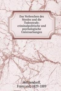 Das Verbrechen des Mordes und die Todesstrafe