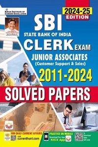 SBI Clerk Exam Junior Associates 2011 to 2024 Solved Papers (English Medium) (5194)