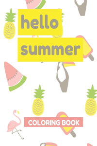 hello summer coloring book