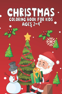 Christmas coloring book for kids Ages 2-4