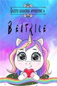 Questo quaderno appartiene a Beatrice