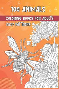 Coloring Books for Adults Easy Patterns - 100 Animals
