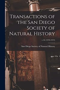 Transactions of the San Diego Society of Natural History; v.16 (1970-1972)