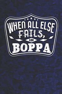 When All Else Fails Ask Boppa
