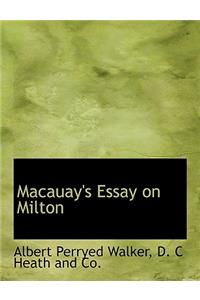 Macauay's Essay on Milton