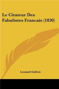 Citateur Des Fabulistes Francais (1830)