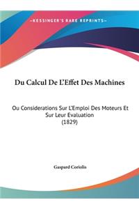 Du Calcul de L'Effet Des Machines