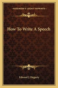How to Write a Speech
