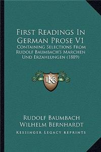 First Readings In German Prose V1