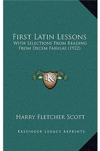 First Latin Lessons