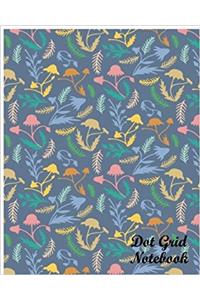 Dot Grid Notebook Flowers Pattern