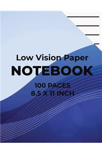 Low Vision Paper Notebook