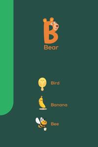 Alphabet notebook for children letter 