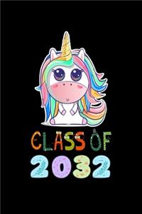 Class of 2032 Unicorn Notebook