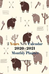 2 Years New Calendar 2020-2021 Monthly Planner