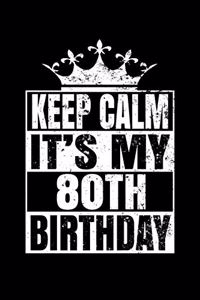 Keep Calm It's My 80th Birthday