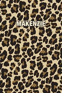 Makenzie: Personalized Notebook - Leopard Print (Animal Pattern). Blank College Ruled (Lined) Journal for Notes, Journaling, Diary Writing. Wildlife Theme Des