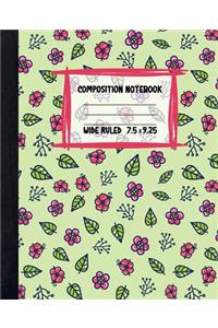 Green Leaves Composition Notebook