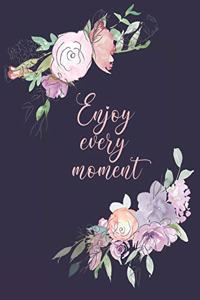 Enjoy Every Moment: Planner 2020 Watercolor Flowers Weekly and Monthly Planner Large 8.5 x 11 Weekly Agenda January 2020 To December 2020 Calendar Schedule Organizer