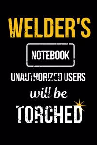 Welder's Notebook Unauthorized Users Will be Torched