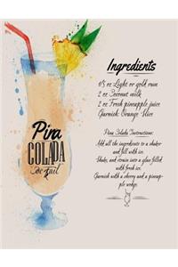 Pina colada cocktail