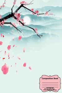 Floating Cherry Blossums Composition Book