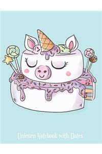 Unicorn Notebook with Dates