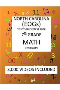 7th Grade NORTH CAROLINA EOGs, 2019 MATH, Test Prep