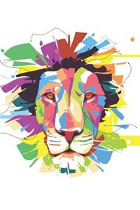 Lion Pop Art Lined Journal