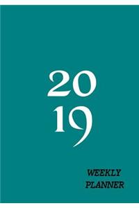 2019 Weekly Planner: Teal Planner