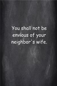 2019 Weekly Planner Religious Modern Wording 9th Commandment Chalkboard Style