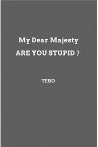 My Dear Majesty, ARE YOU STUPID?