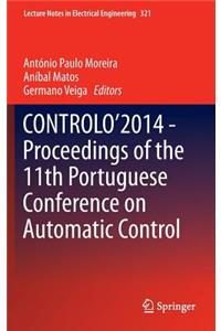 Controlo'2014 - Proceedings of the 11th Portuguese Conference on Automatic Control