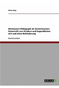 Montessori-Padagogik Im Gemeinsamen Unterricht Von Kindern Und Jugendlichen Mit Und Ohne Behinderung