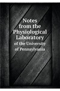 Notes from the Physiological Laboratory of the University of Pennsylvania