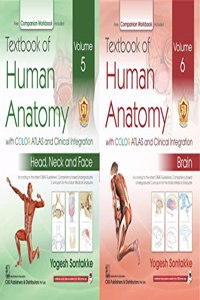 Textbook Of Human Anatomy With Color Atlas And Clinical Integration Volume 5 Head , Neck And Face & Volume 6 Brain , 2 Volume Set