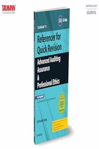 Taxmann's Referencer for Quick Revision | Advanced Auditing Assurance & Professional Ethics (Paper 3 | Audit) â€“ Amended & Updated | 150+ Quick Revision Charts | CA-Final | New Syllabus | 2024 Exams
