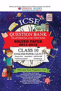 Oswaal ICSE Question Bank Class 10 English Paper-2 Literature Book Chapterwise & Topicwise (For March 2020 Exam)