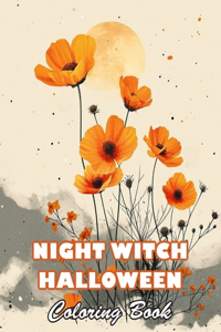 Night Witch Halloween Coloring Book