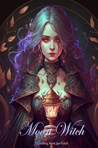 Moon Witch And Fairy Adult Coloring Book