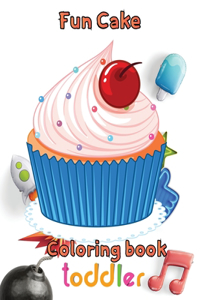 Fun cake coloring book toddler