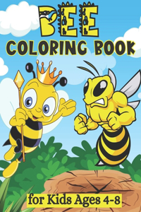 Bee coloring Book for Kids Ages 4-8